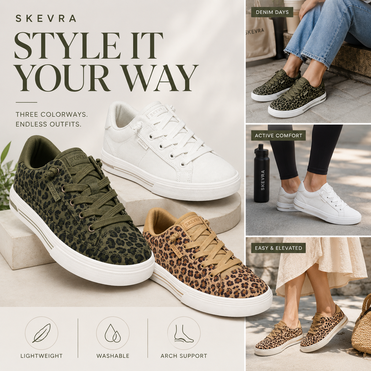 Women's Everyday Comfort Canvas Slip-On Sneakers