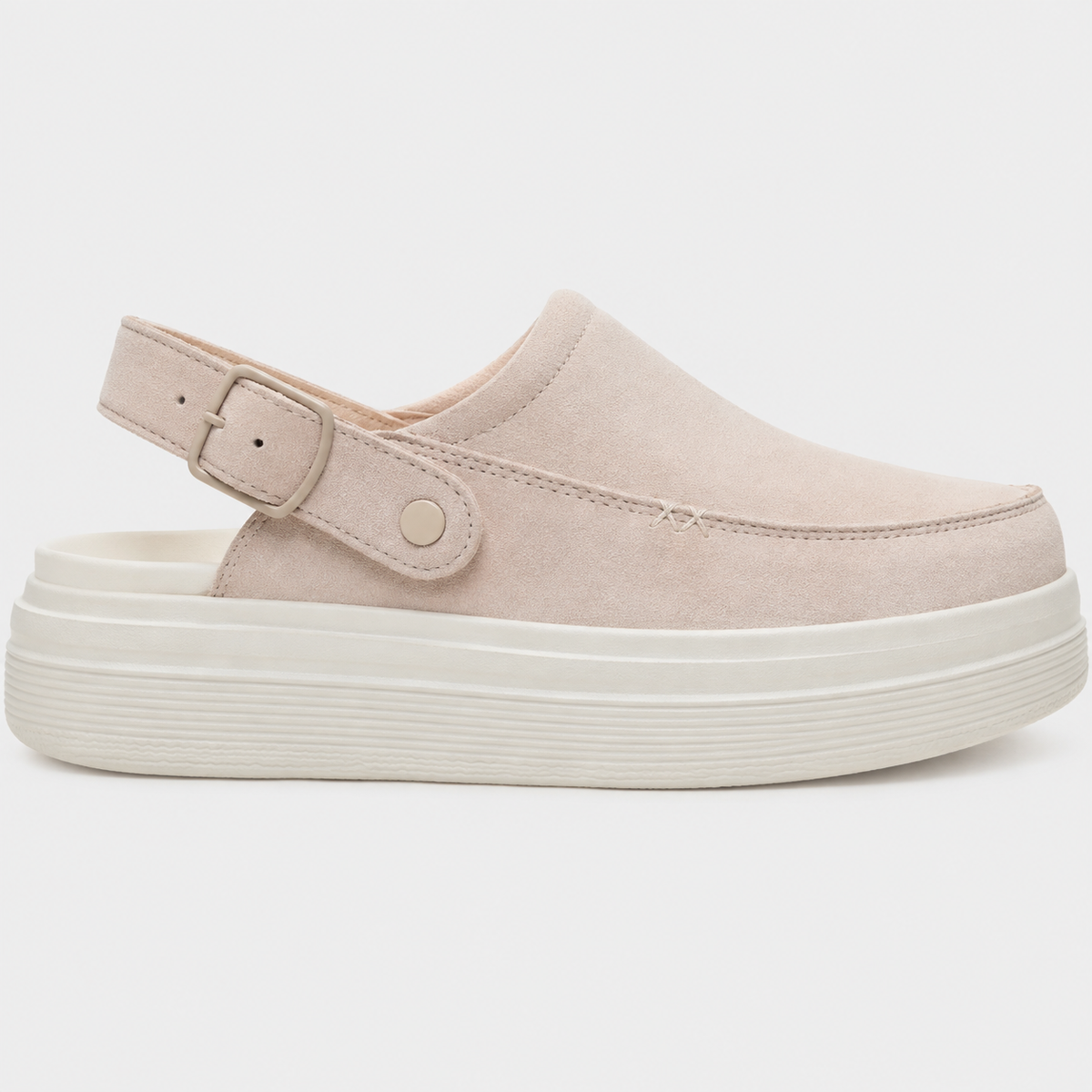 Aveline Lift Suede Clog – Lightweight Platform Slip-On Shoes for Women