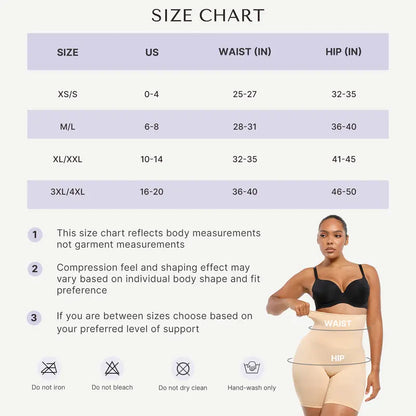 Seamless high-waisted shaping shorts: tummy control, butt lifting, and leg slimming.