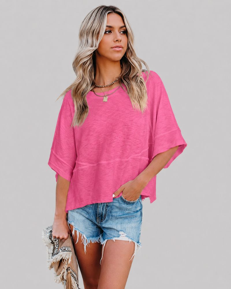 Relaxed Flared Sleeve T-Shirt