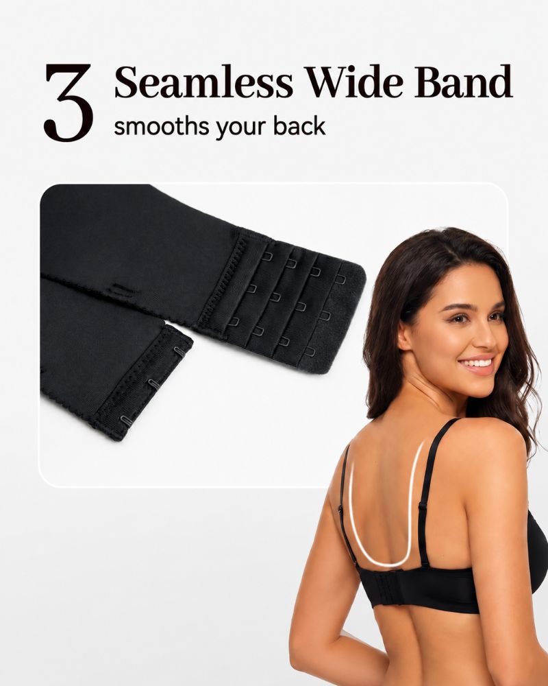 Lace-Up Padded Wireless Push-Up Bra