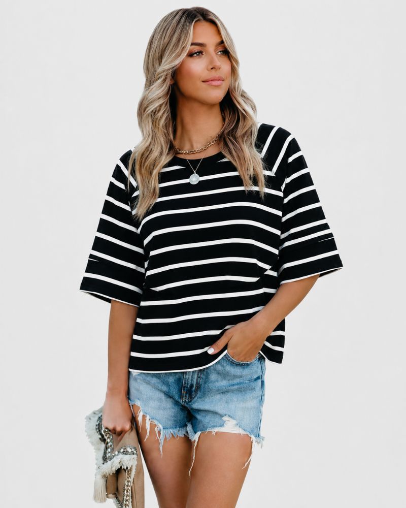Relaxed Flared Sleeve T-Shirt