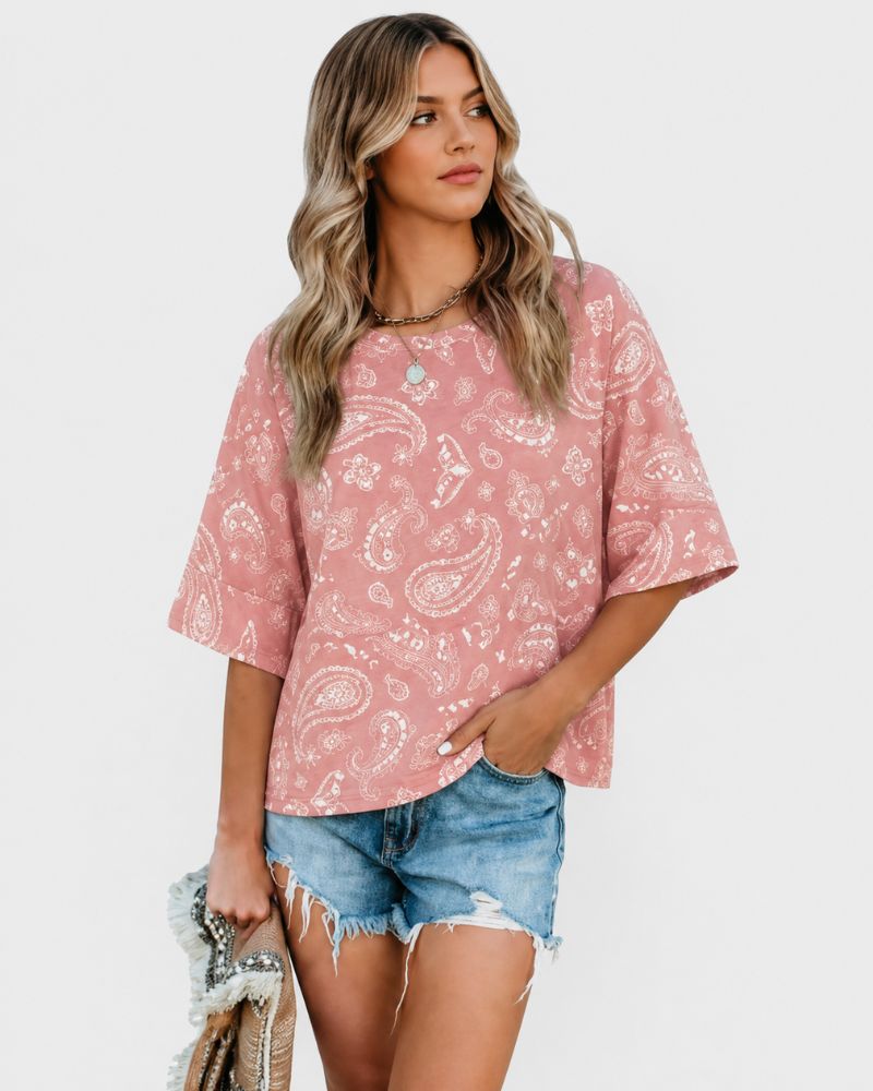 Relaxed Flared Sleeve T-Shirt