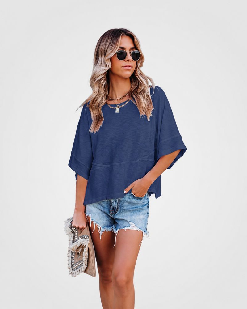 Relaxed Flared Sleeve T-Shirt