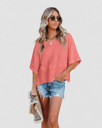 Relaxed Flared Sleeve T-Shirt