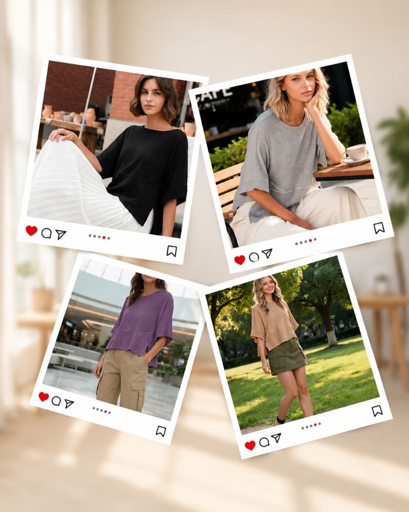 Relaxed Flared Sleeve T-Shirt