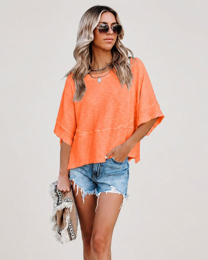 Relaxed Flared Sleeve T-Shirt
