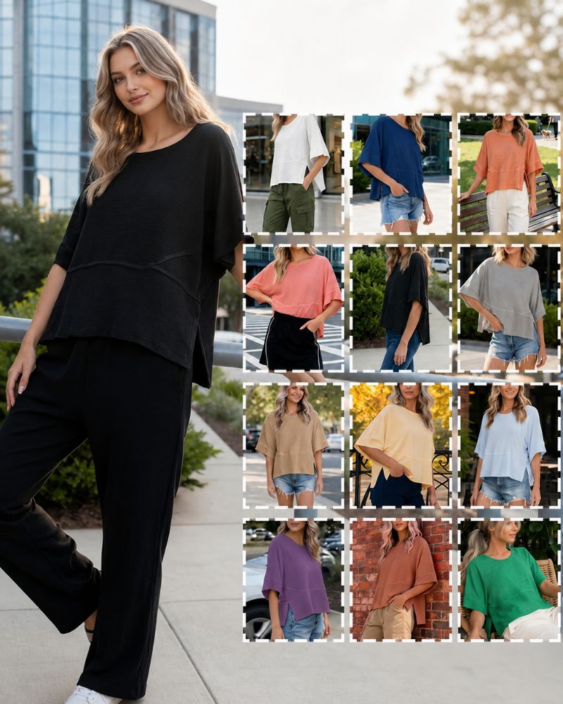 Relaxed Flared Sleeve T-Shirt