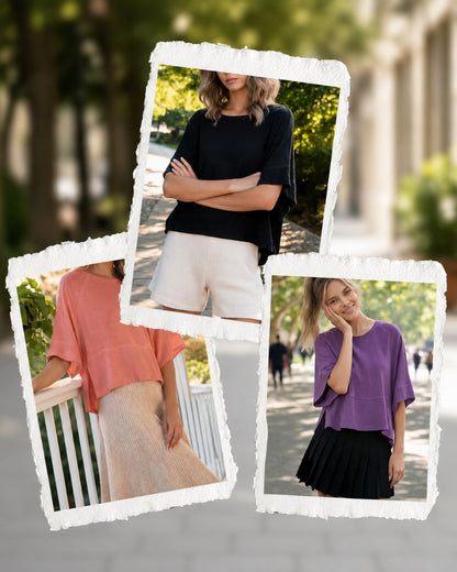 Relaxed Flared Sleeve T-Shirt