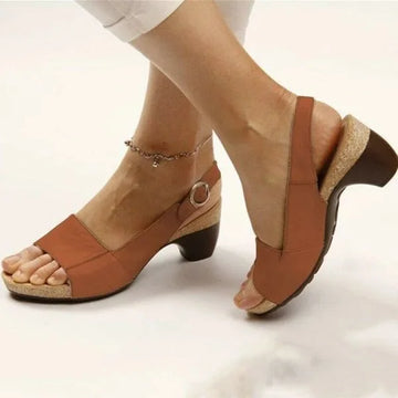 Women's Comfy Elegant Low Chunky Heel Shoes