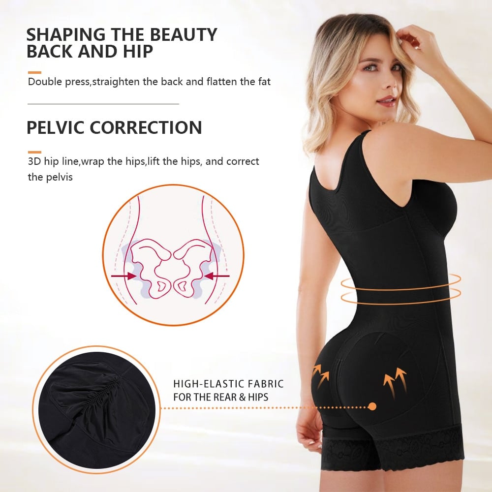 ⏰🔥LIMITED TIME 50% OFF! 👗 High-Compression Body Shaper – Double-Layer Tummy Control & Butt-Lift, Soft Mesh, Wide Straps & 3-Row Hooks for Smooth, Confident Daily Shape ✨💖