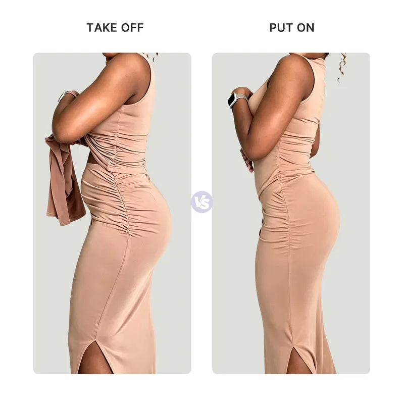 Seamless high-waisted shaping shorts: tummy control, butt lifting, and leg slimming.