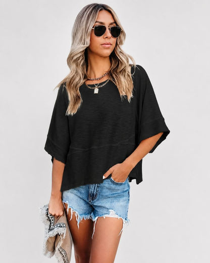 Relaxed Flared Sleeve T-Shirt