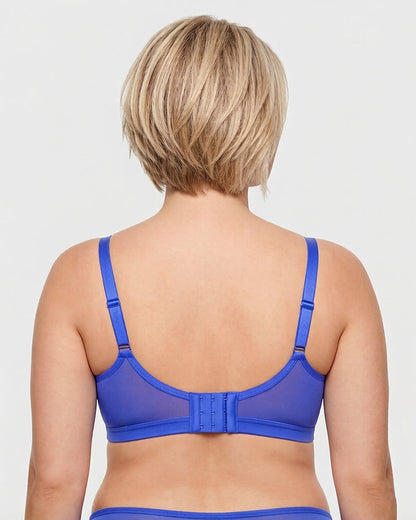 Plus Size Lace Mesh Full-Coverage Underwire Bra