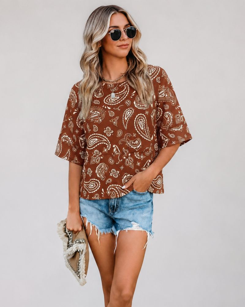 Relaxed Flared Sleeve T-Shirt