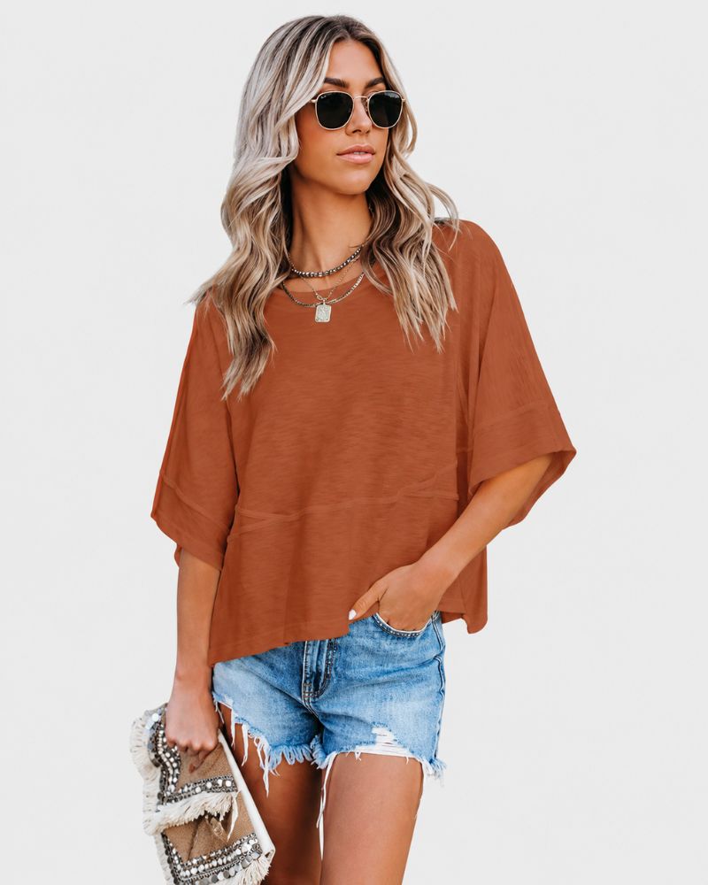 Relaxed Flared Sleeve T-Shirt