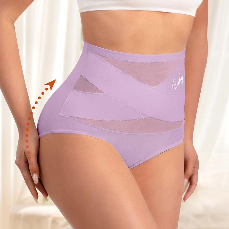 ✨Plus-Size High-Waist Cross Tummy Control Panties