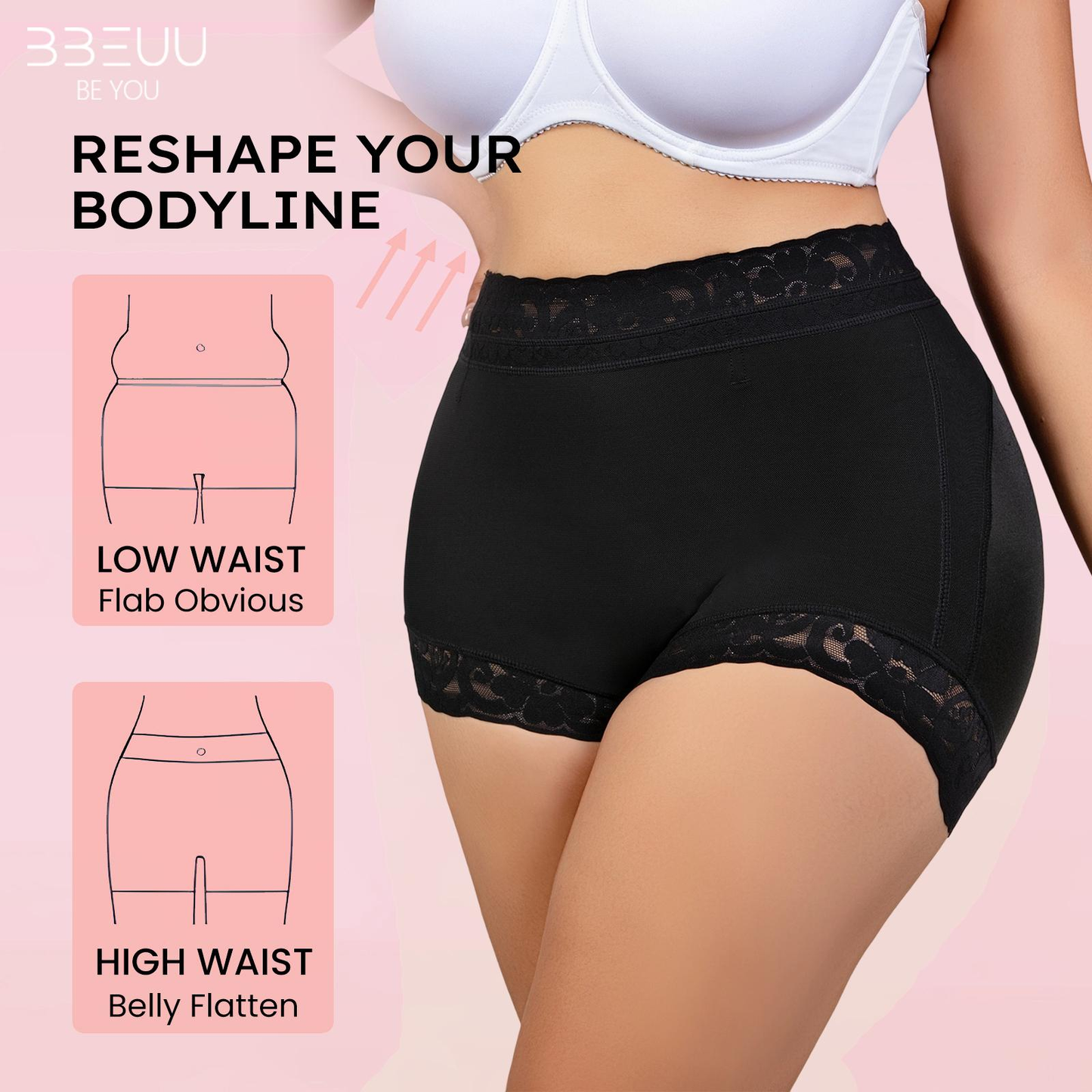 🔥🔥 High-Waisted Shapewear Panties — High-Stretch & Breathable, Seamless Tummy Control & Butt-Lifting