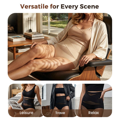 ✨Plus-Size High-Waist Cross Tummy Control Panties