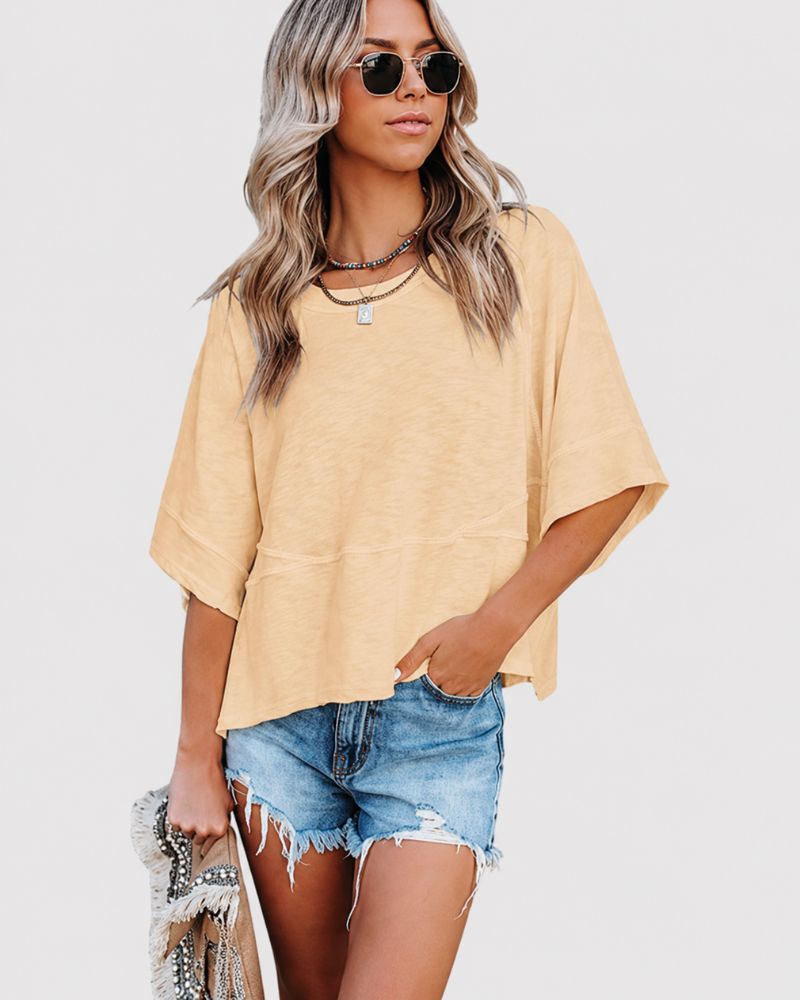 Relaxed Flared Sleeve T-Shirt