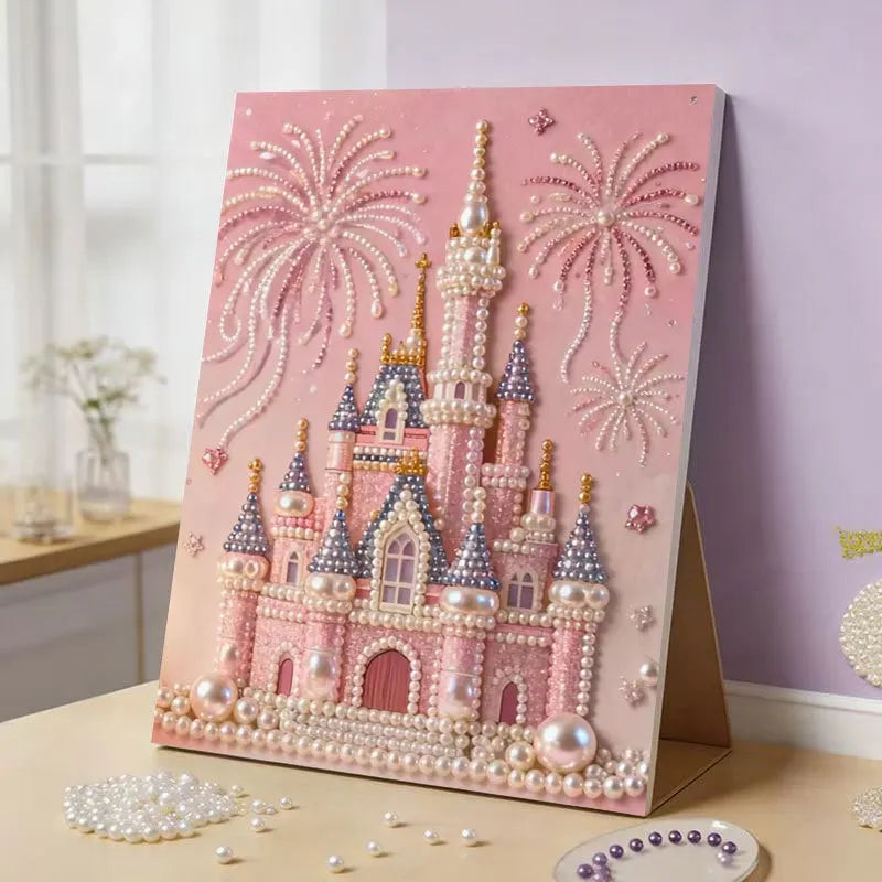 🎁Hot Sale 50% OFF🔥🏰✨DIY Beaded Art Kit - Castle Pearl Painting