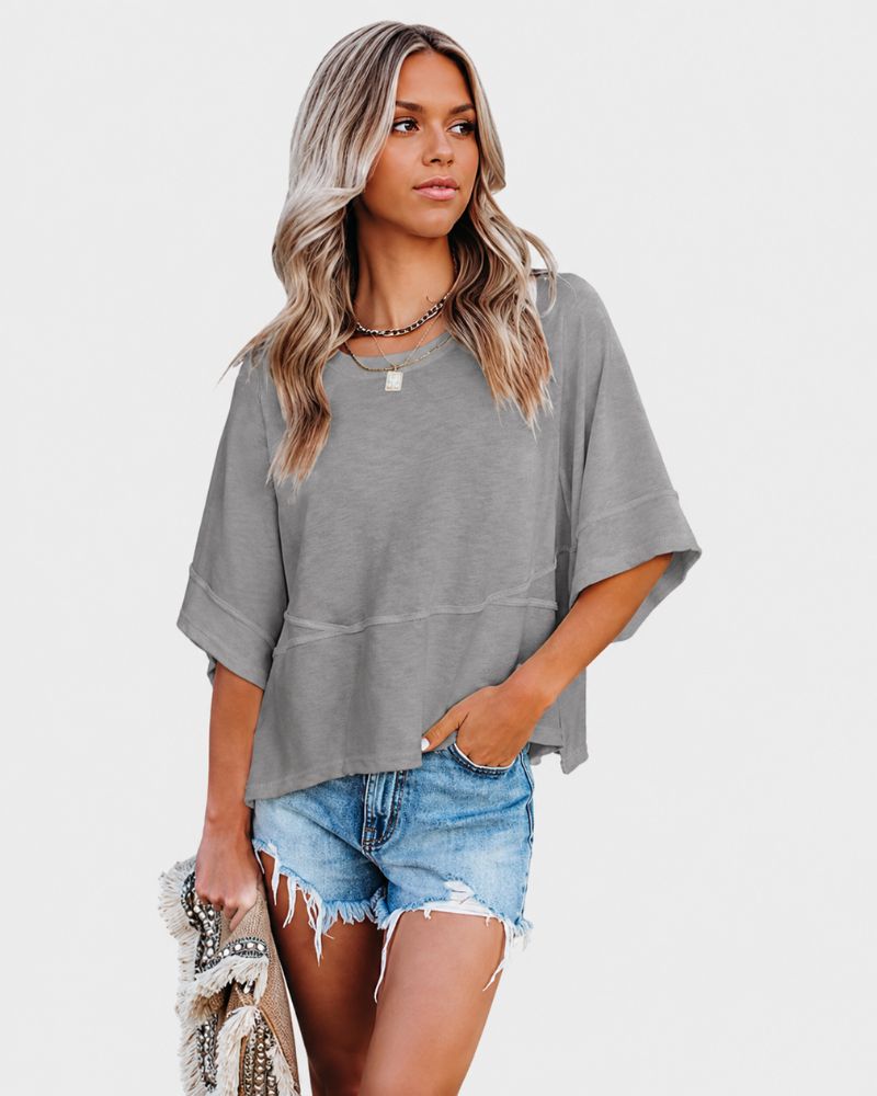 Relaxed Flared Sleeve T-Shirt