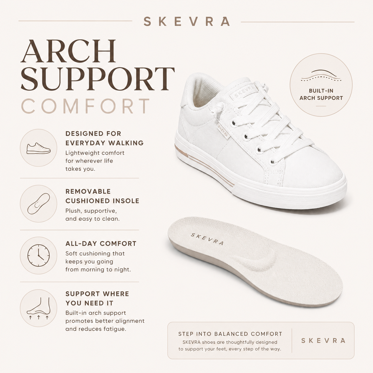Women's Everyday Comfort Canvas Slip-On Sneakers