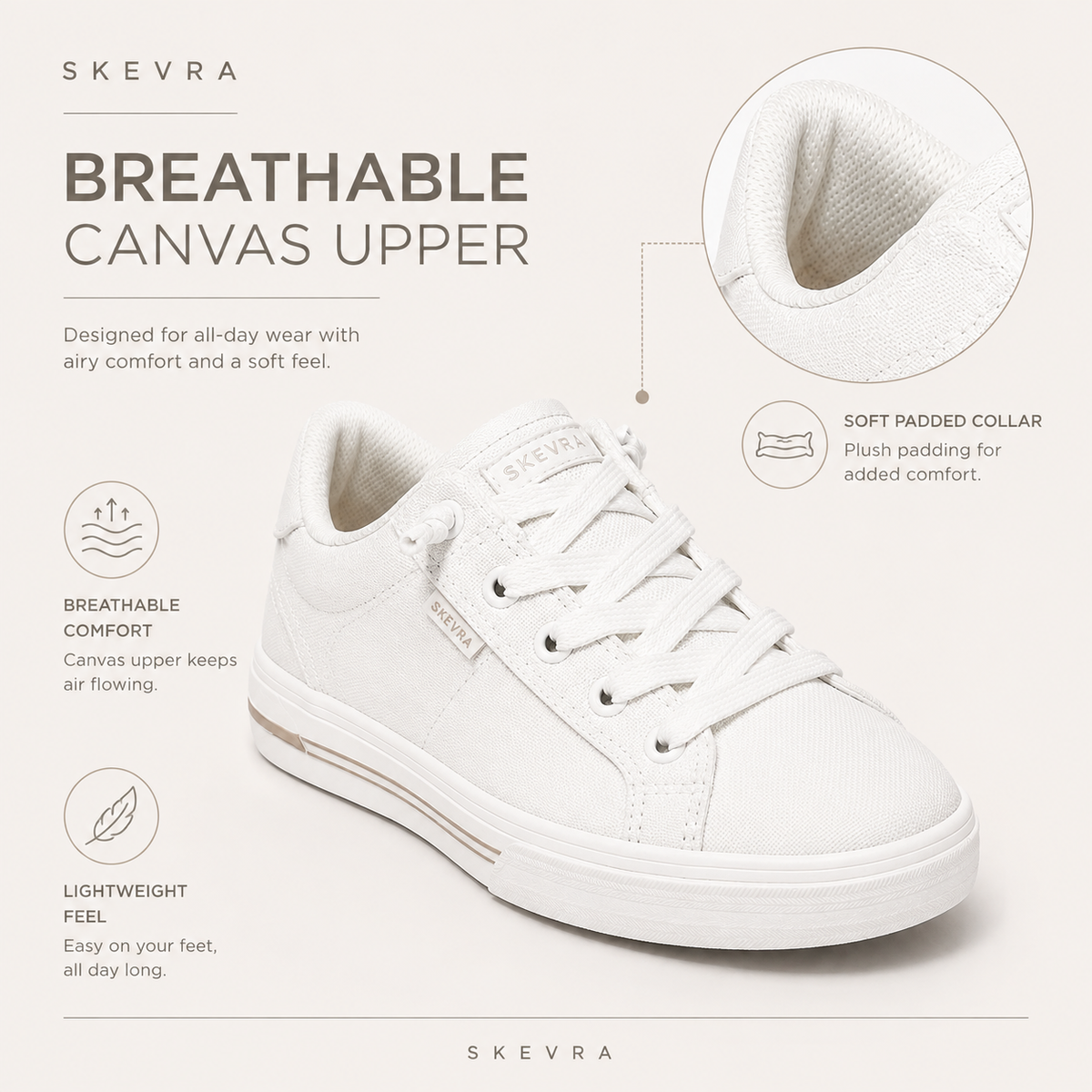 Women's Everyday Comfort Canvas Slip-On Sneakers