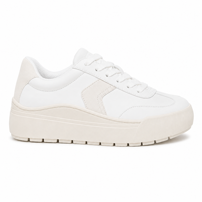 Women's Everyday Platform Sneakers – Lightweight Lace-Up Comfort Shoes