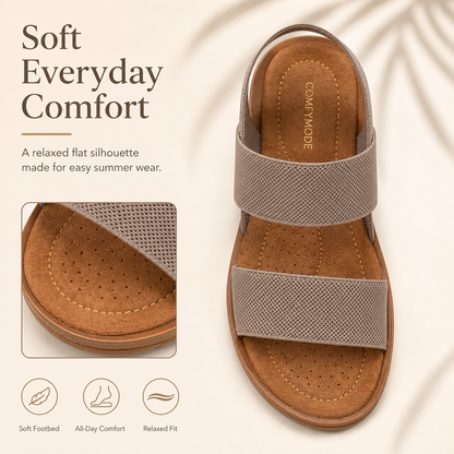 Women's Summer 2026 Fashionable Slip on Flat Sandals As Back To School Gift, Girl Casual Comfortable Sandals for Beach Party, Simple Comfortable Walking Shoes for Indoor and Outdoor