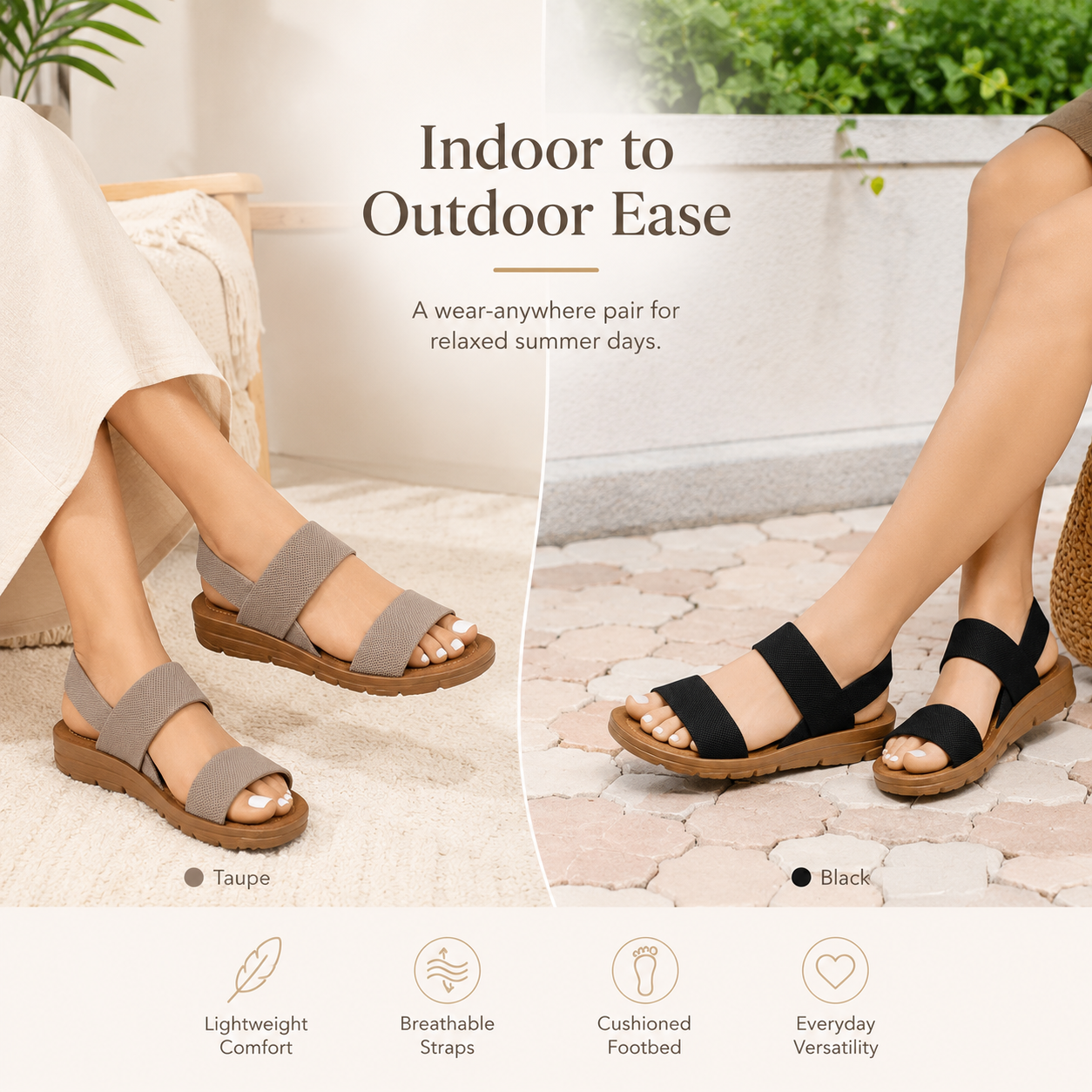 Women's Summer 2026 Fashionable Slip on Flat Sandals As Back To School Gift, Girl Casual Comfortable Sandals for Beach Party, Simple Comfortable Walking Shoes for Indoor and Outdoor
