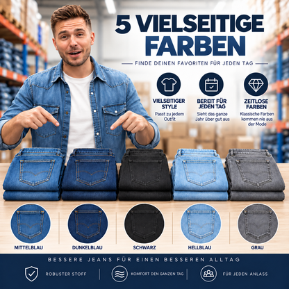 Klassische Jeans im 5-Farben-Set – Komfort für jeden Tag