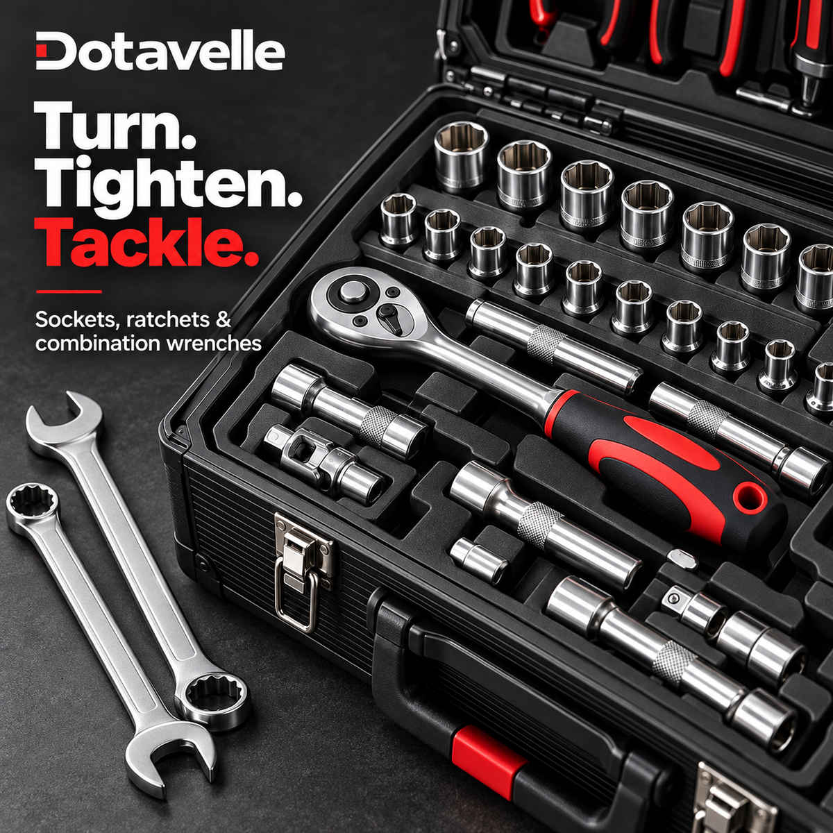 Dotavelle 899-Piece Tool & Accessory Set with Rolling Storage Case