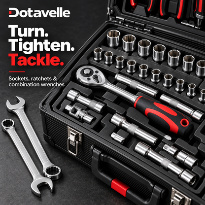 Dotavelle 899-Piece Tool & Accessory Set with Rolling Storage Case