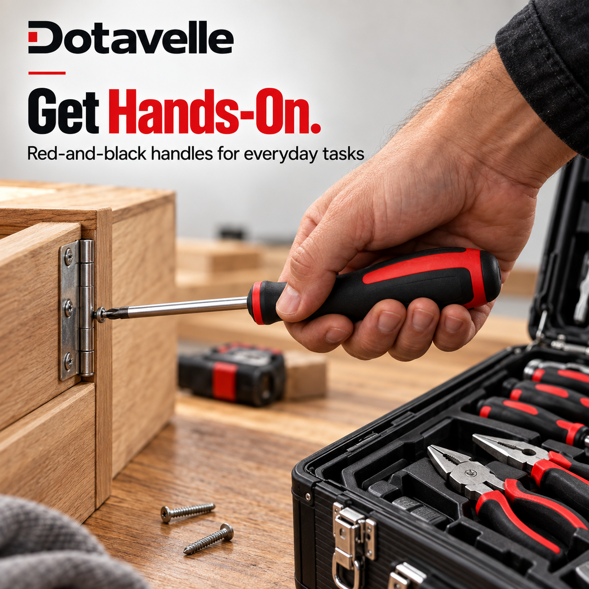 Dotavelle 899-Piece Tool & Accessory Set with Rolling Storage Case