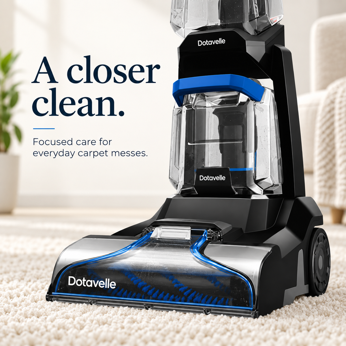 Dotavelle Upright Carpet & Upholstery Cleaner with Pet Cleaning Tools