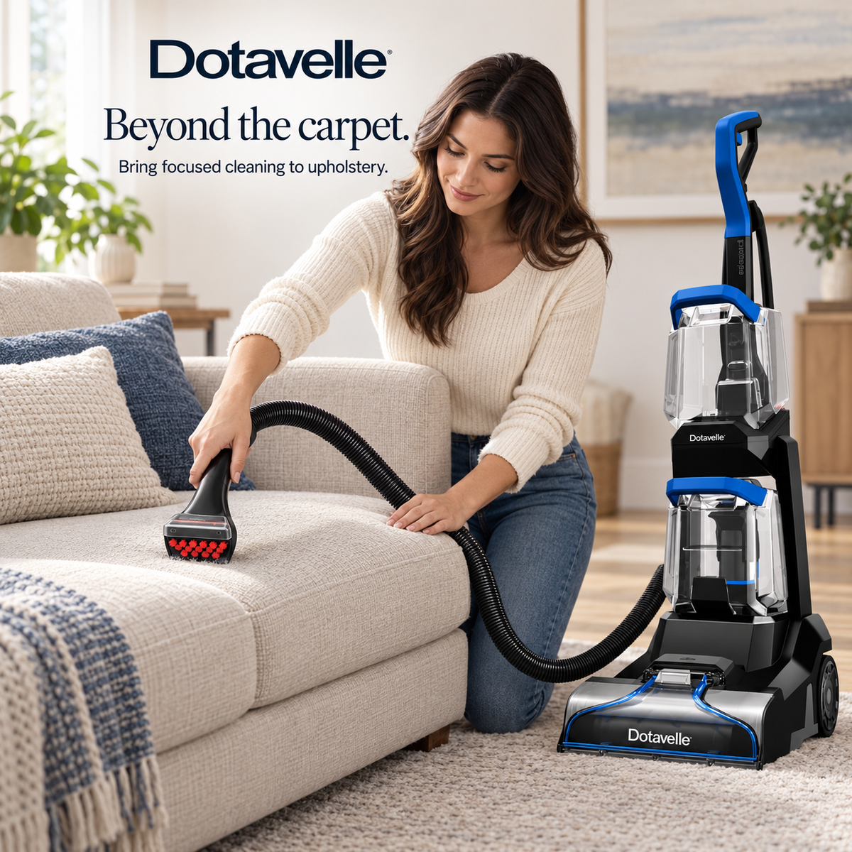 Dotavelle Upright Carpet & Upholstery Cleaner with Pet Cleaning Tools