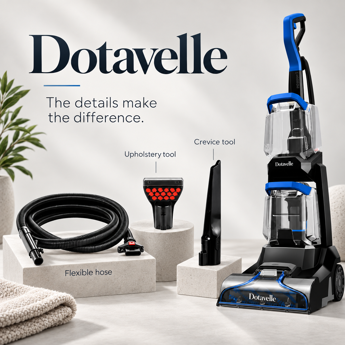 Dotavelle Upright Carpet & Upholstery Cleaner with Pet Cleaning Tools
