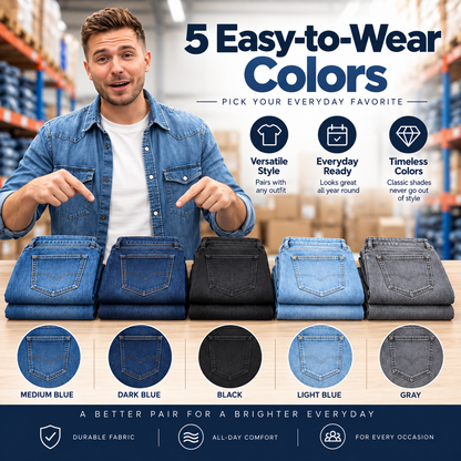 Classic Fit Denim Jeans – Premium Comfort & Everyday Style