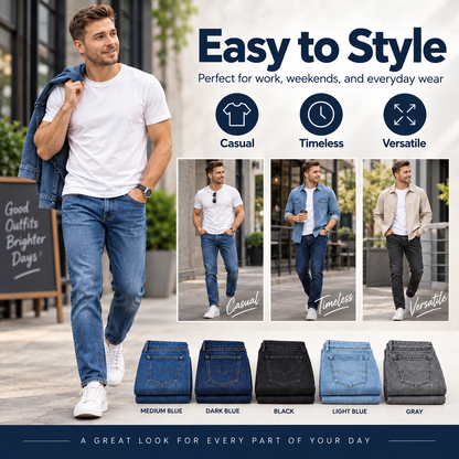 Classic Fit Denim Jeans – Premium Comfort & Everyday Style