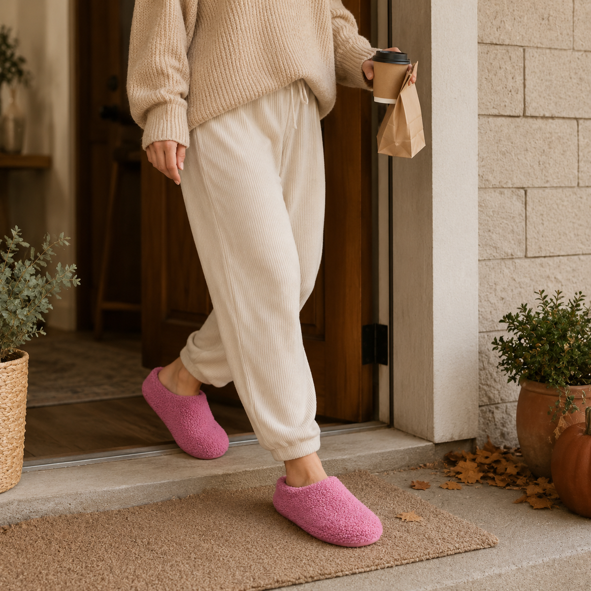 Plush Indoor & Outdoor Slippers