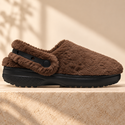 Cozy Fuzzy Lined Clogs – Warm Slip-On Slippers for Indoor & Outdoor Comfort