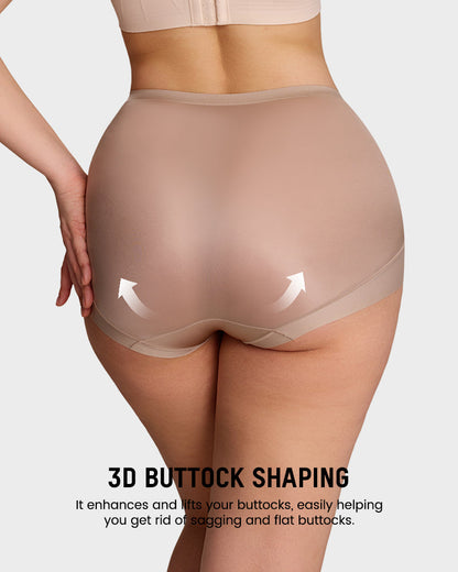 High-Waisted Cross Support Shaping Panties (6-Pack)