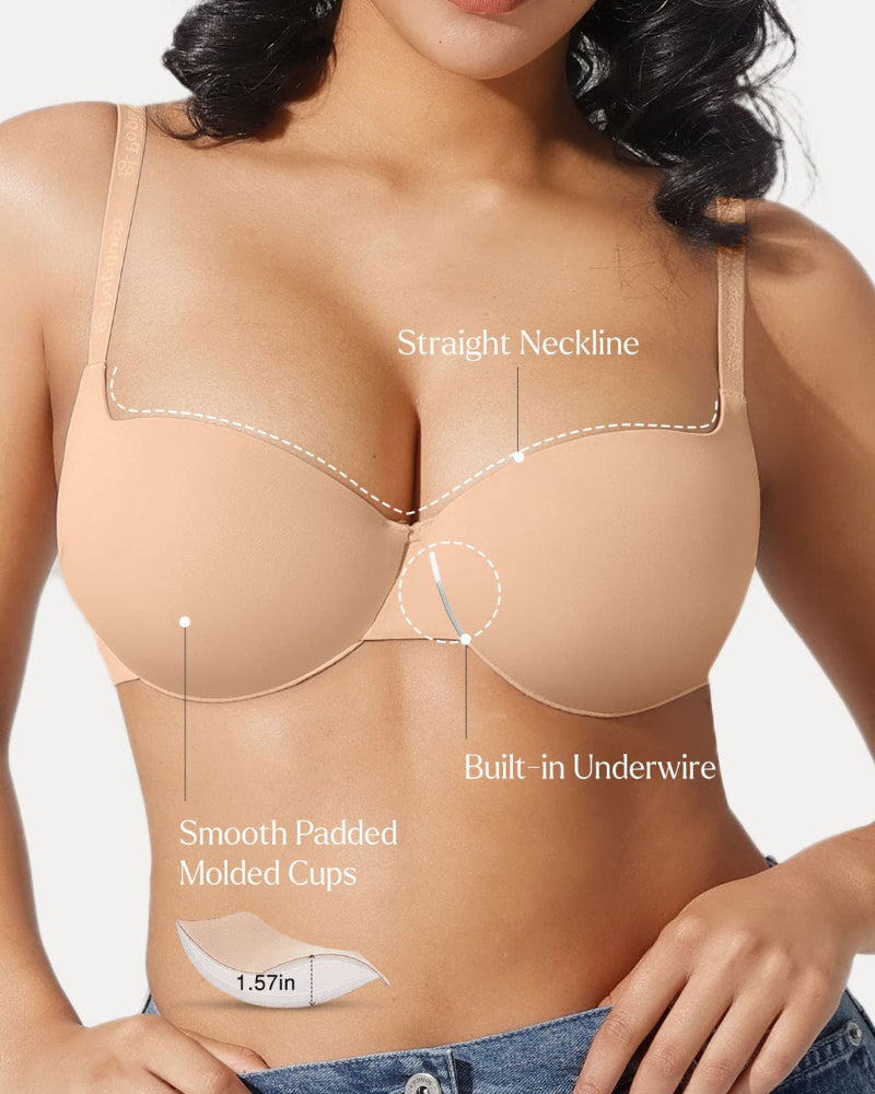 Seam-Free Push-Up T-Shirt Bra