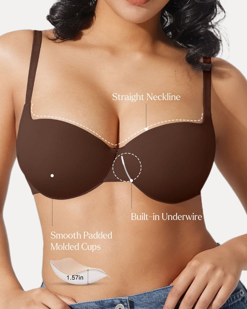 Seam-Free Push-Up T-Shirt Bra