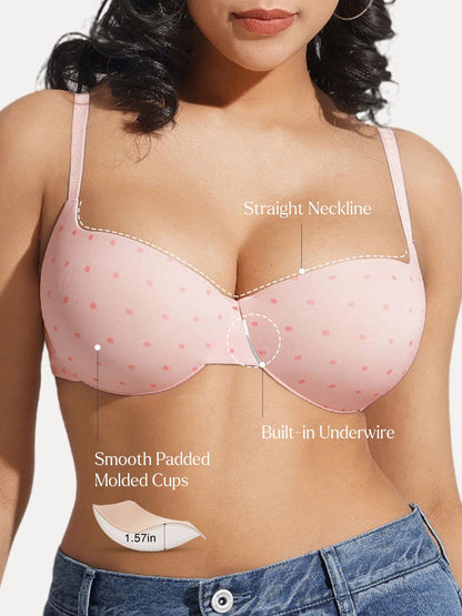 Seam-Free Push-Up T-Shirt Bra