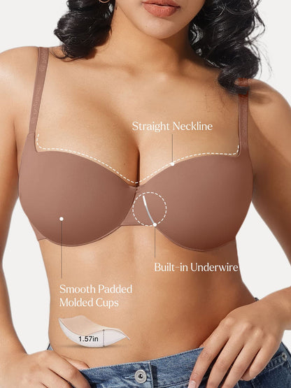 Seam-Free Push-Up T-Shirt Bra