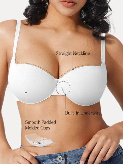 Seam-Free Push-Up T-Shirt Bra