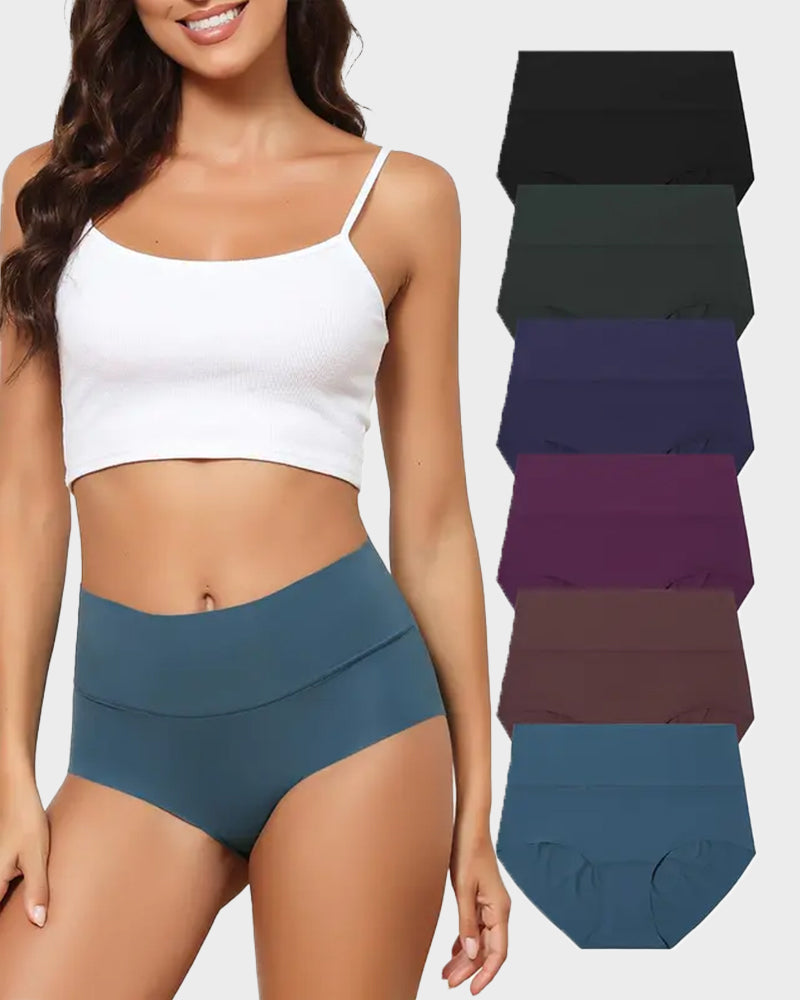 High-Waist Seamless No-Show Briefs