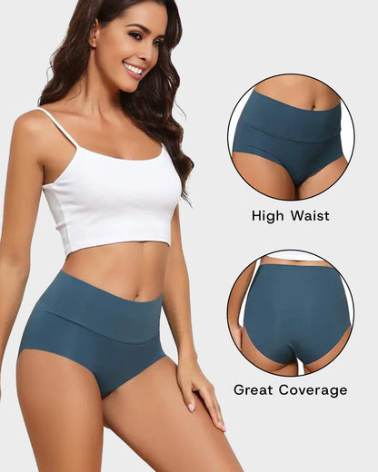 High-Waist Seamless No-Show Briefs